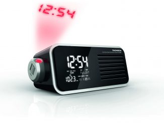 Un radio réveil projecteur